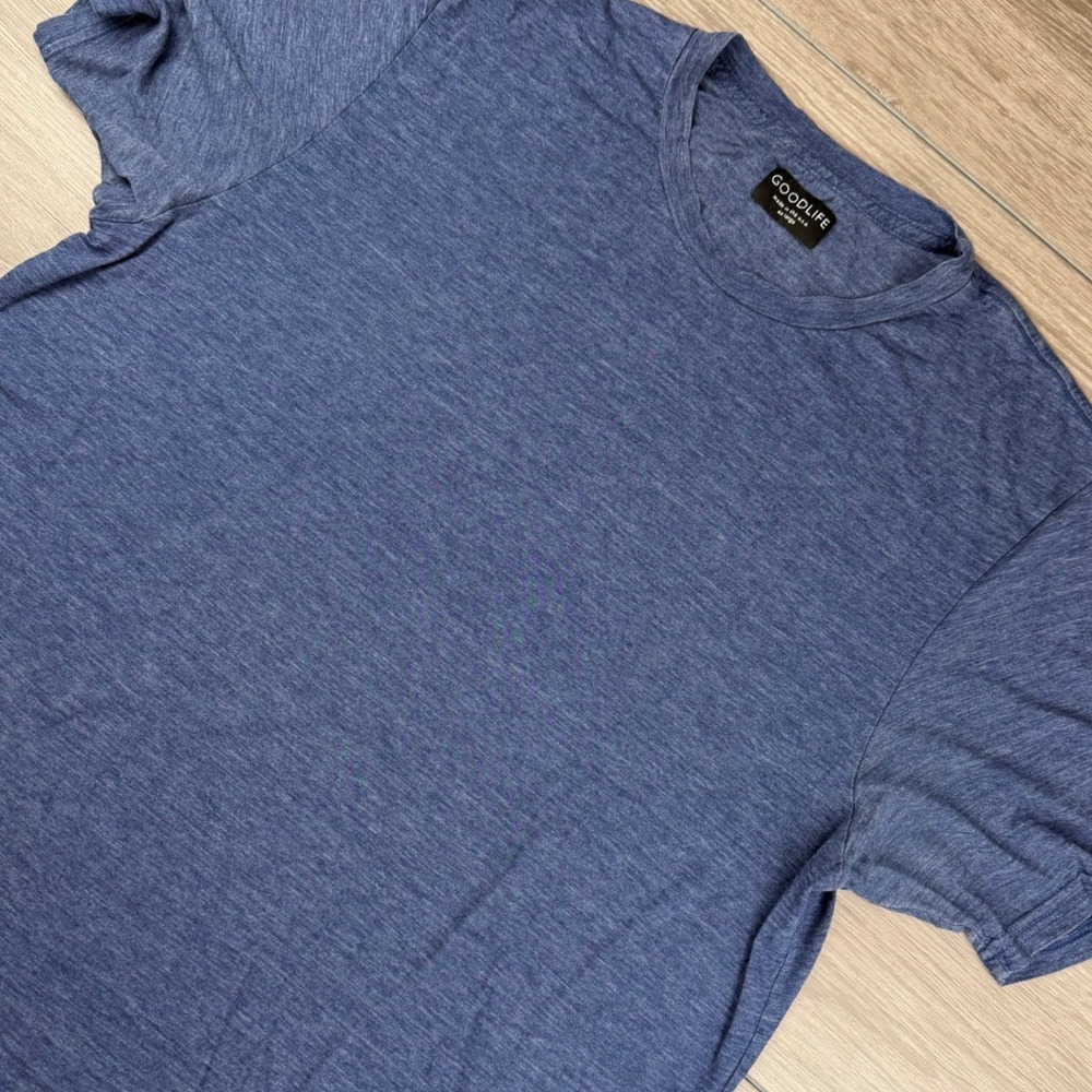 Goodlife Mens T-Shirt Short Sleeve Crew Neck Tri-Blend Blue XXL